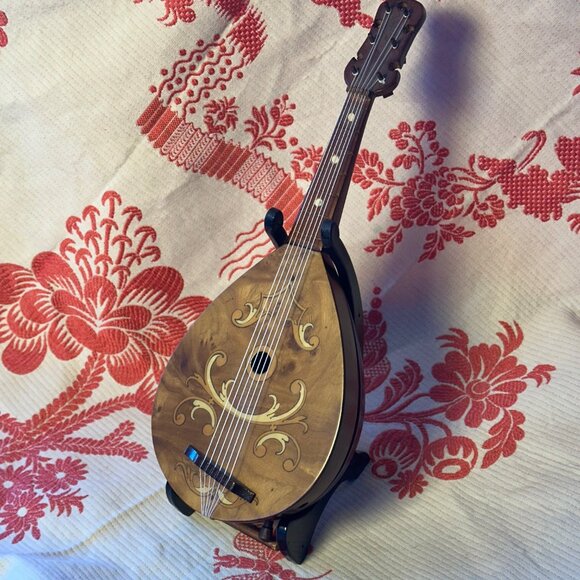 REUGE Classical Music Box Lute Wood Inlayed  rare collectable - Picture 11 of 11
